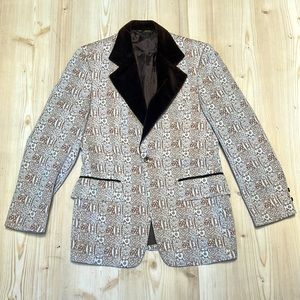 After Six Brown Velvet Trimmed Blazer